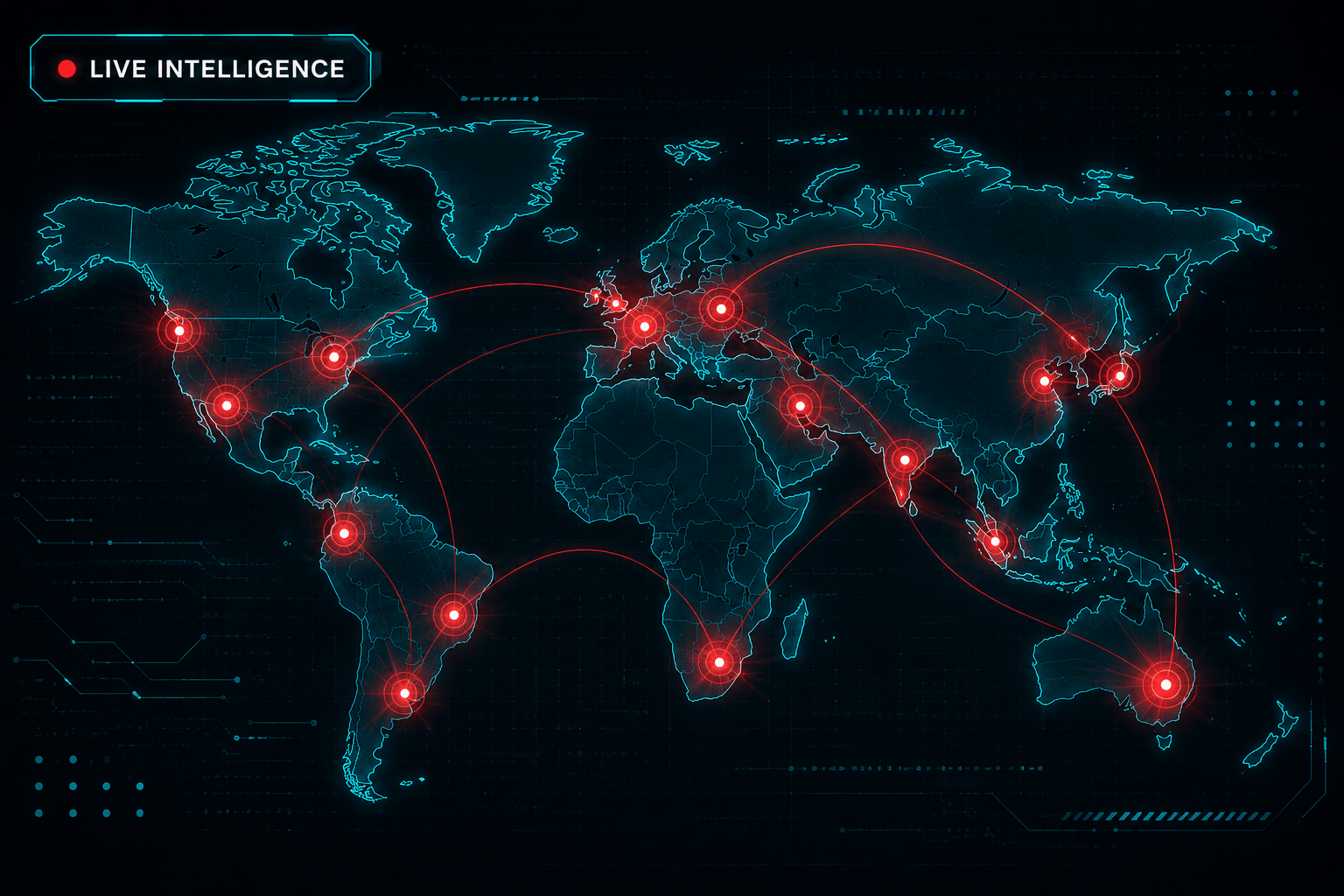 Redbot Labs AI threat intelligence map